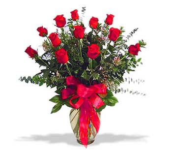 çiçek siparisi 11 adet kirmizi gül cam vazo  İzmit çiçek yolla , çiçek gönder , çiçekçi  