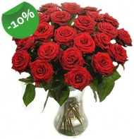 Vazo içerisinde 25 adet kırmızı gül  İzmit İnternetten çiçek siparişi 