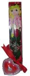  İzmit online çiçekçi , çiçek siparişi  kutu içinde 1 adet gül oyuncak ve mum 